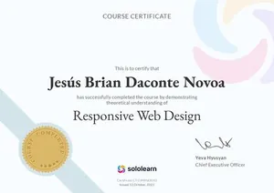 Certificado Diseño Web Responsivo - SoloLearn