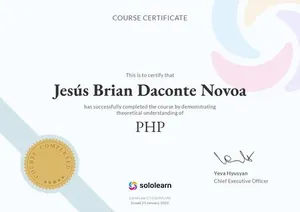 Certificado PHP - SoloLearn